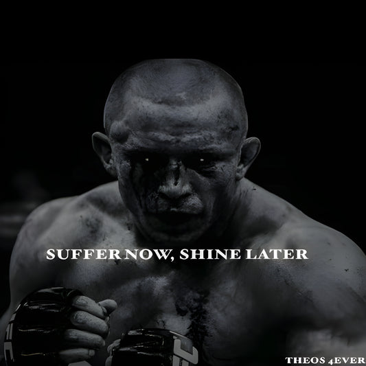 Suffer Now Motivation poster(Framed Poster)